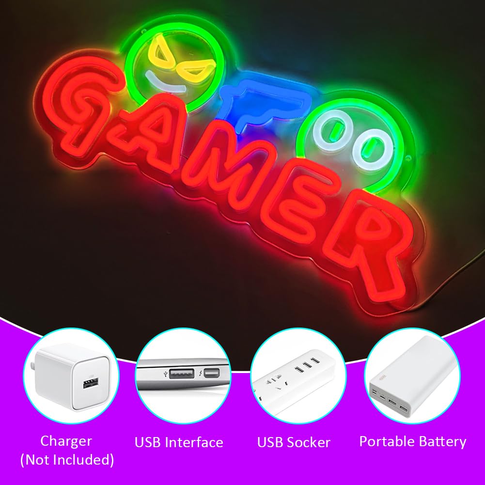 게이머 네온사인 LED 벽등 맞춤형 다채로운 게임 네온 - Party Games School 리뷰 및 가격