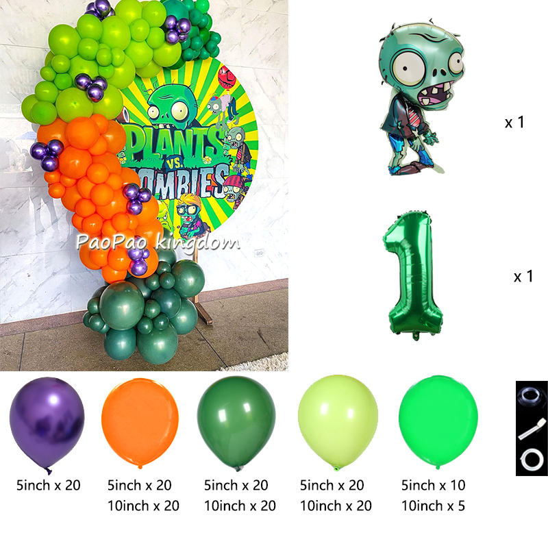 PVZ 테마 풍선 아치 가랜드 키트 풍선 DIY 장식  - Party Games Bunny 리뷰 및 가격
