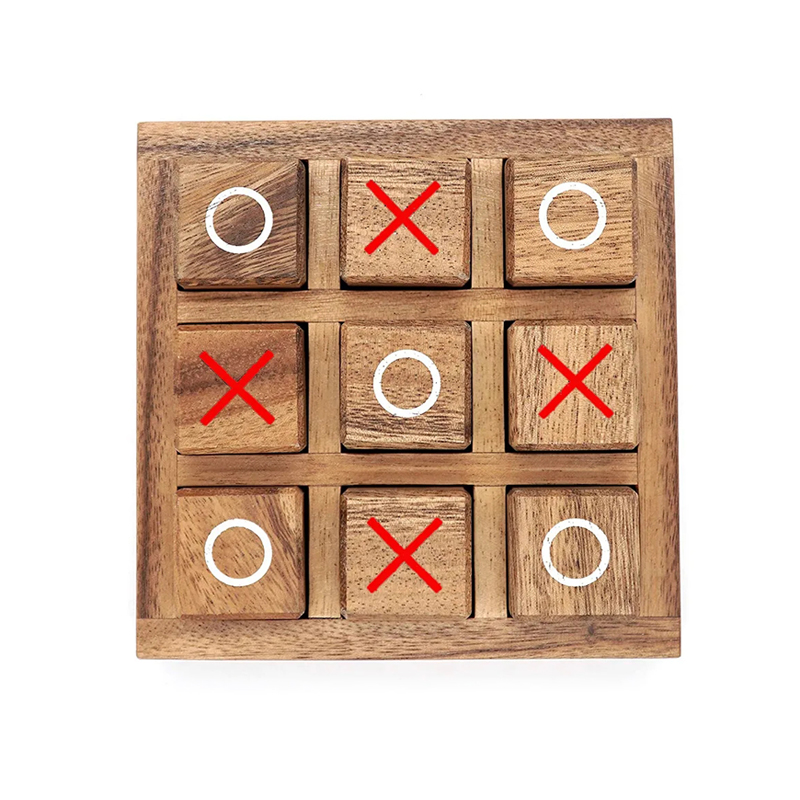 나무 Tic Tac Toe 보드 게임 XO 체스 IQ  - Party Games Juegos De Mesa 리뷰 및 가격