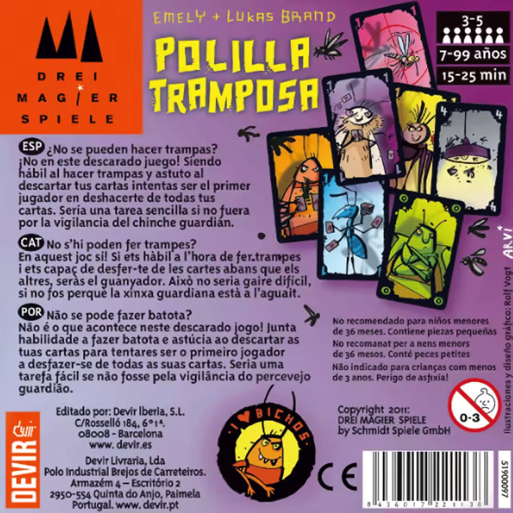 폴릴라 트람포사 보드 게임, 사기꾼 나방 카드 게임,  - Party Games Juegos De Mesa 리뷰 및 가격