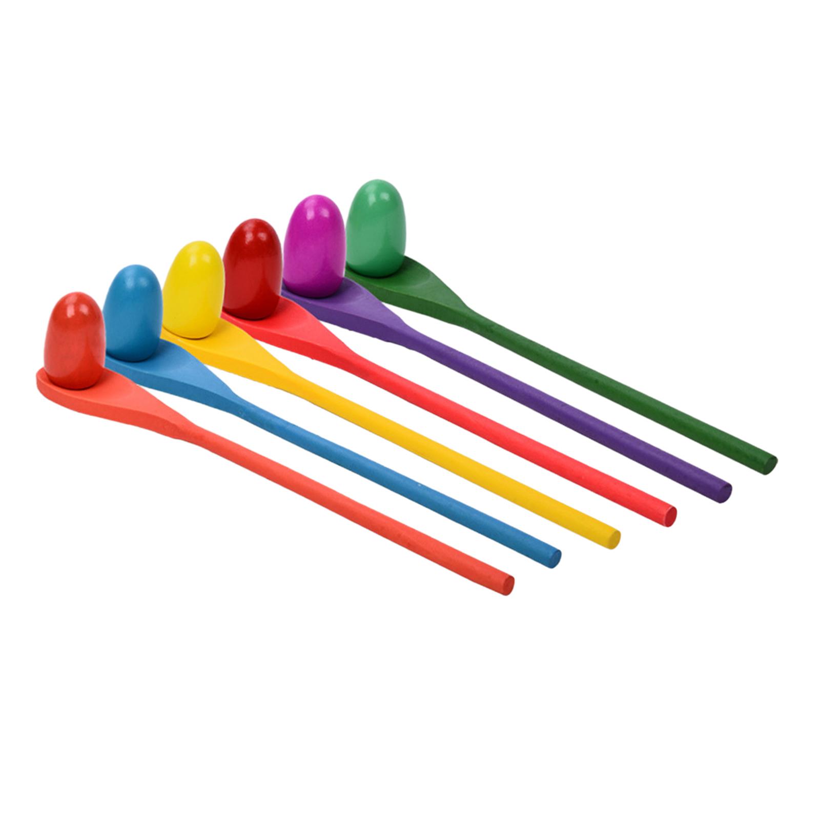 6 조각 계란 숟가락 경주 게임 손과 눈의 협응력 유치 - Party Games Kids Outdoor 리뷰 및 가격